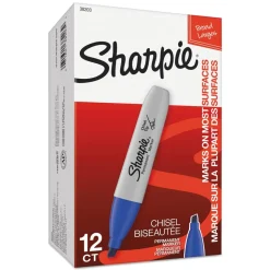 Sharpie Medium Chisel Tip Permanent Marker - Blue (1-Dozen)