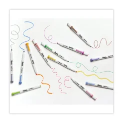 Sharpie S-Note Bullet/Chisel Tip Creative Markers - Assorted Ink Colors/White Barrel (16/Pack)