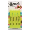 Sharpie Tank-Style Chisel Tip Highlighters - Fluorescent Yellow Ink/Yellow Barrel (4/Pack)