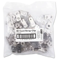 SICURIX 0.38 in. x 2.75 in. ID Strap Clips - Clear (25/Pack)