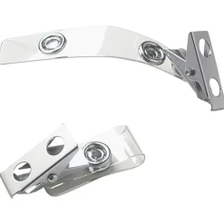 SICURIX 0.38 in. x 2.75 in. ID Strap Clips - Clear (25/Pack)