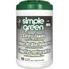 Simple Green 3810000613351 10 in. x 11 3/4 in. 1-Ply Safety Towels - Unscented (75/Canister, 6 Canisters/Carton)