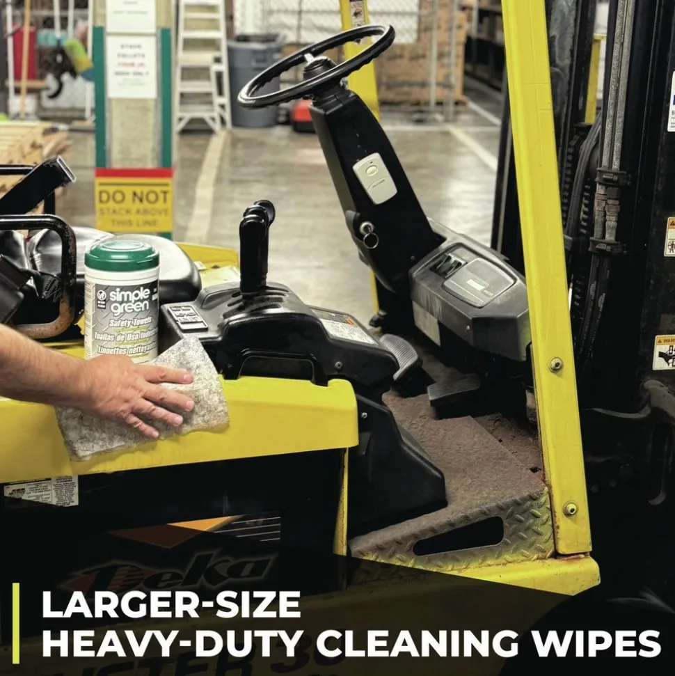 Simple Green 3810000613351 10 in. x 11 3/4 in. 1-Ply Safety Towels - Unscented (75/Canister, 6 Canisters/Carton)