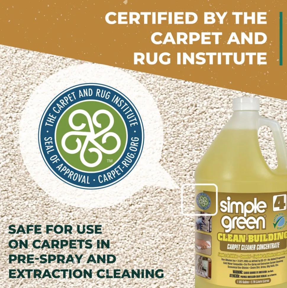 Simple Green 1 Gallon Bottle Unscented Clean Building Carpet Cleaner Concentrate