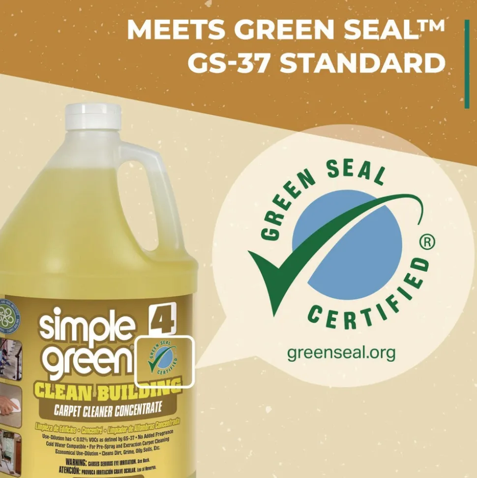 Simple Green 1 Gallon Bottle Unscented Clean Building Carpet Cleaner Concentrate