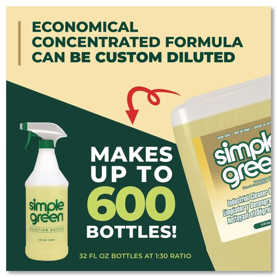 Simple Green 5 Gallon Industrial Cleaner and Degreaser - Lemon Scent