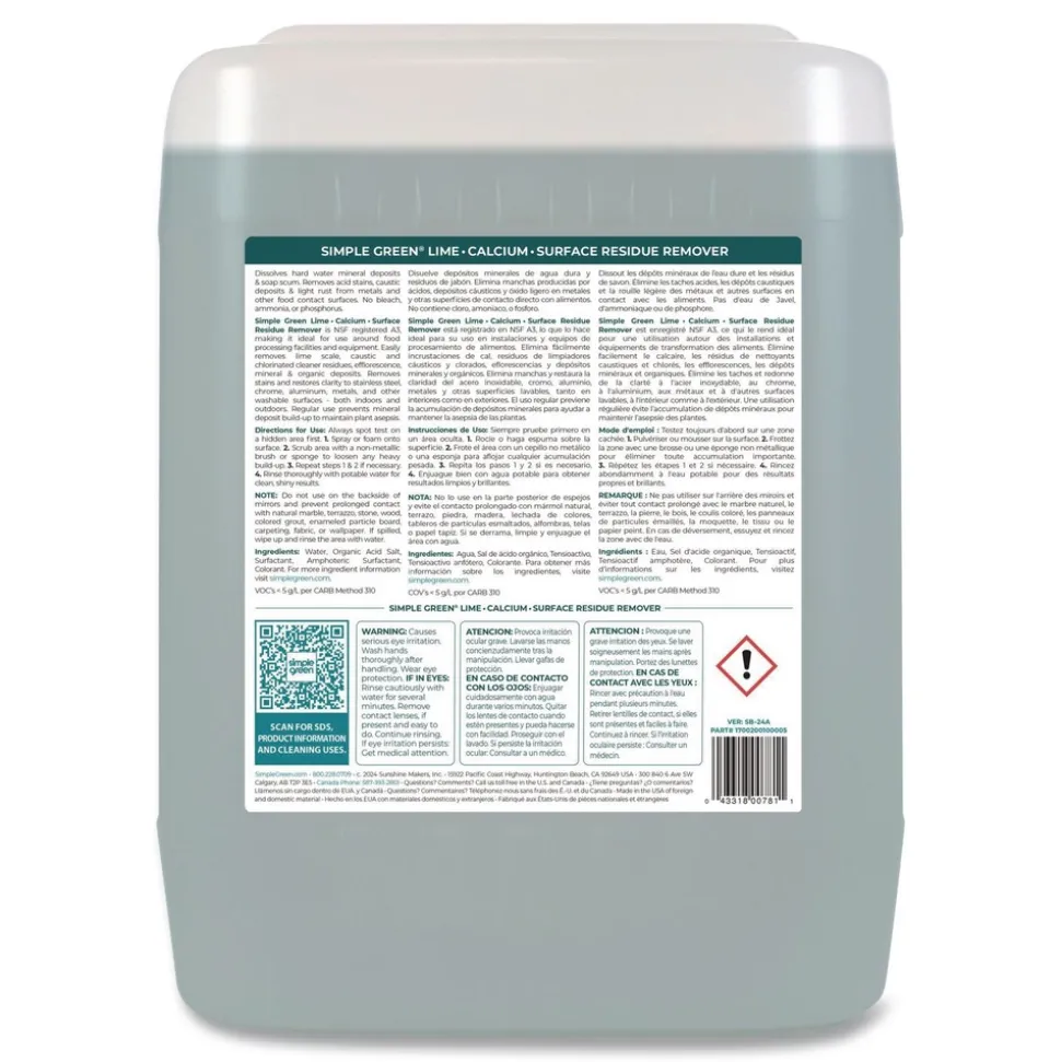Simple Green 5 Gallon Lime Calcium Surface Residue Remover