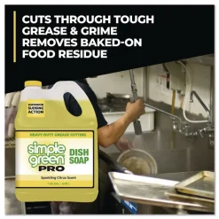 Simple Green 1 Gallon Pro Dish Soap - Sparkling Citrus Scent (4/Carton)