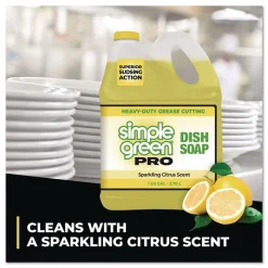 Simple Green 1 Gallon Pro Dish Soap - Sparkling Citrus Scent (4/Carton)