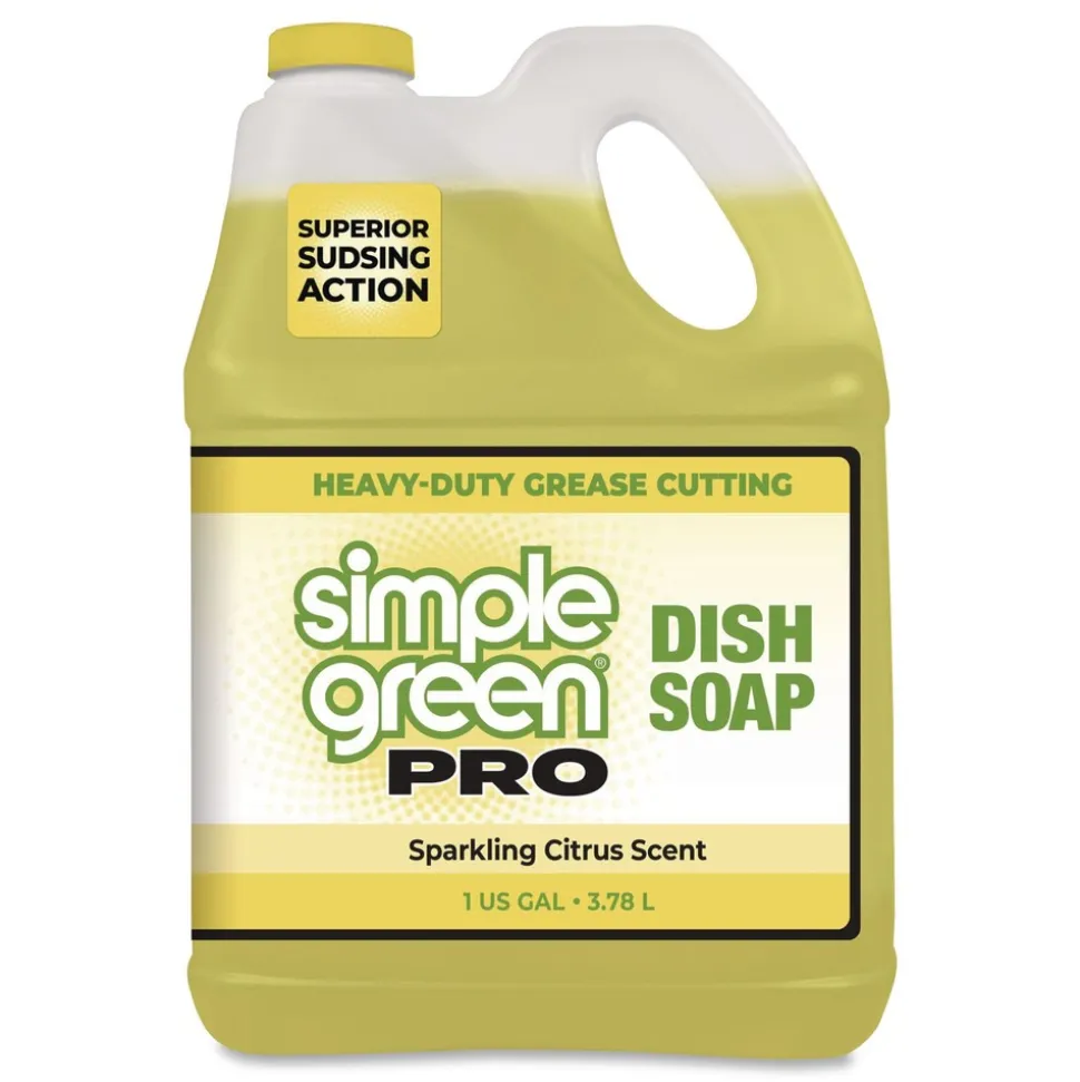 Simple Green 1 Gallon Pro Dish Soap - Sparkling Citrus Scent (4/Carton)