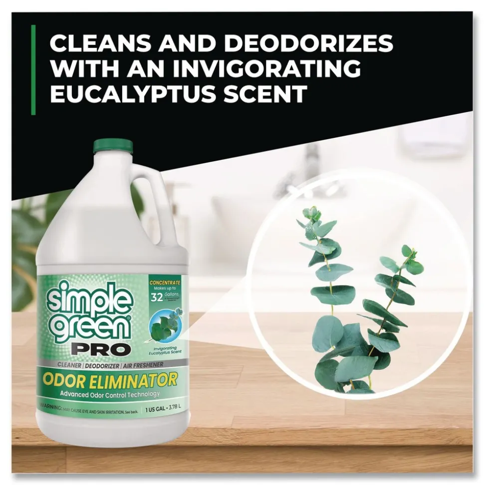 Simple Green 1 Gallon Pro Odor Eliminator - Eucalyptus Scent (6/Carton)