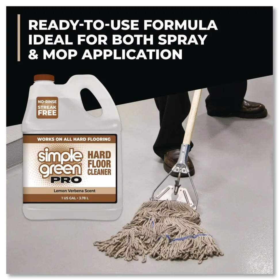Simple Green 1 Gallon Pro Hard Floor Cleaner - Lemon Verbena (4/Carton)