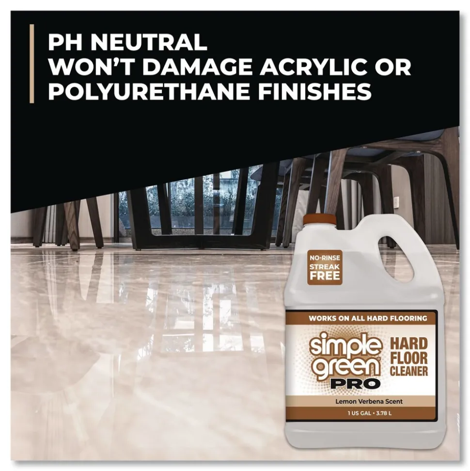 Simple Green 1 Gallon Pro Hard Floor Cleaner - Lemon Verbena (4/Carton)