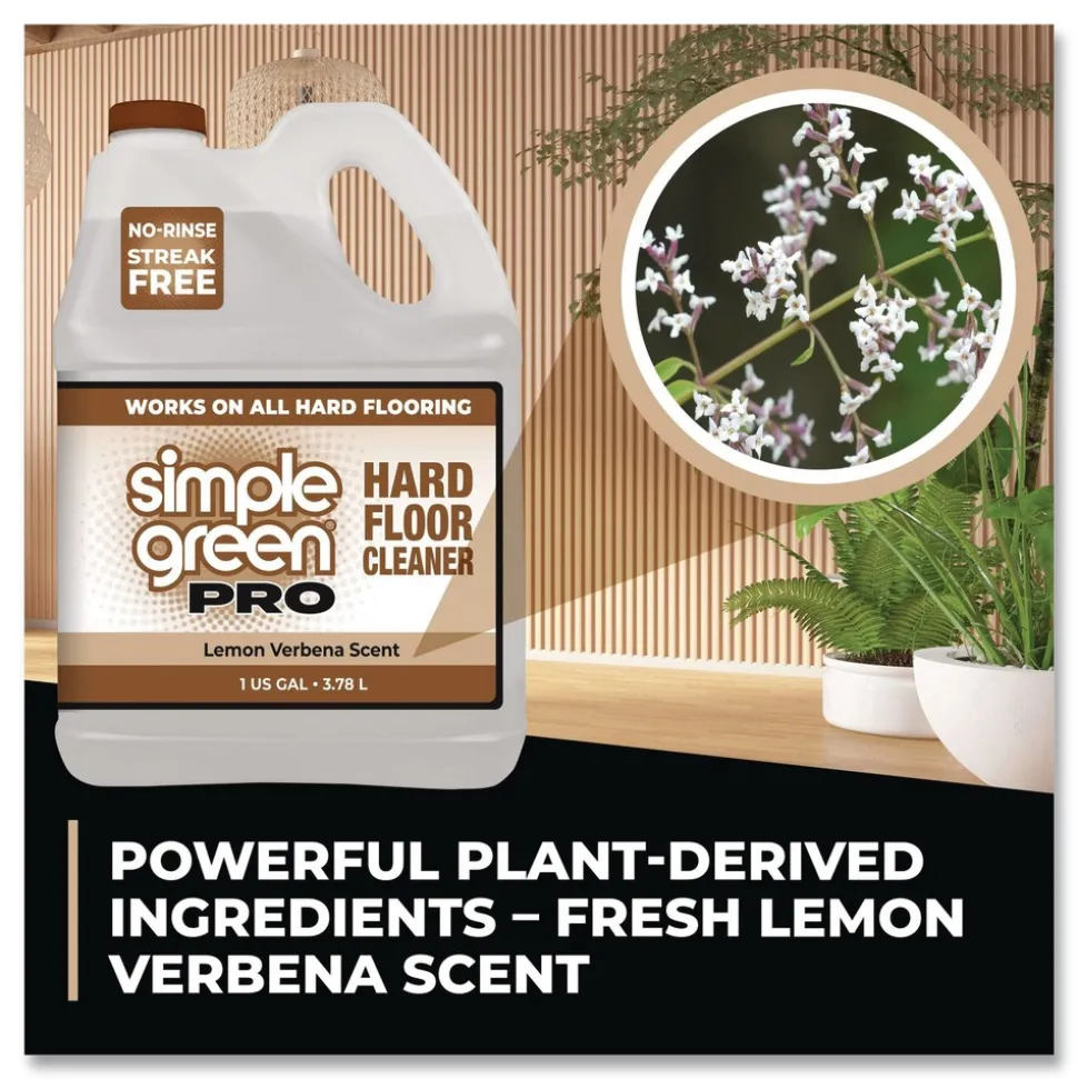 Simple Green 1 Gallon Pro Hard Floor Cleaner - Lemon Verbena (4/Carton)