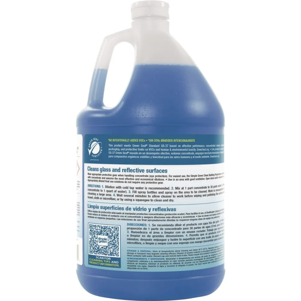 Simple Green Clean Building 1-Gallon Glass Cleaner Concentrate - Unscented (2/Carton)