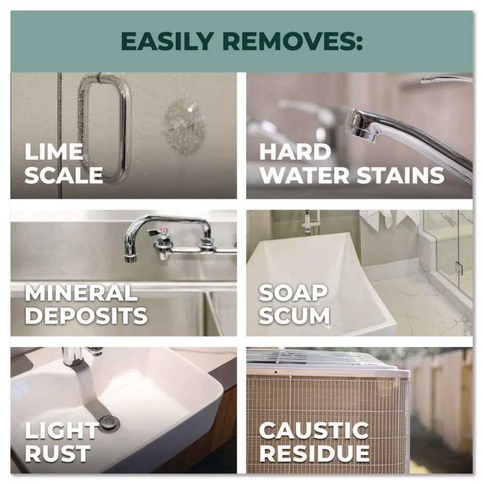 Simple Green Lime Calcium Surface Residue Remover, 32 oz Spray Bottle, 12/Carton