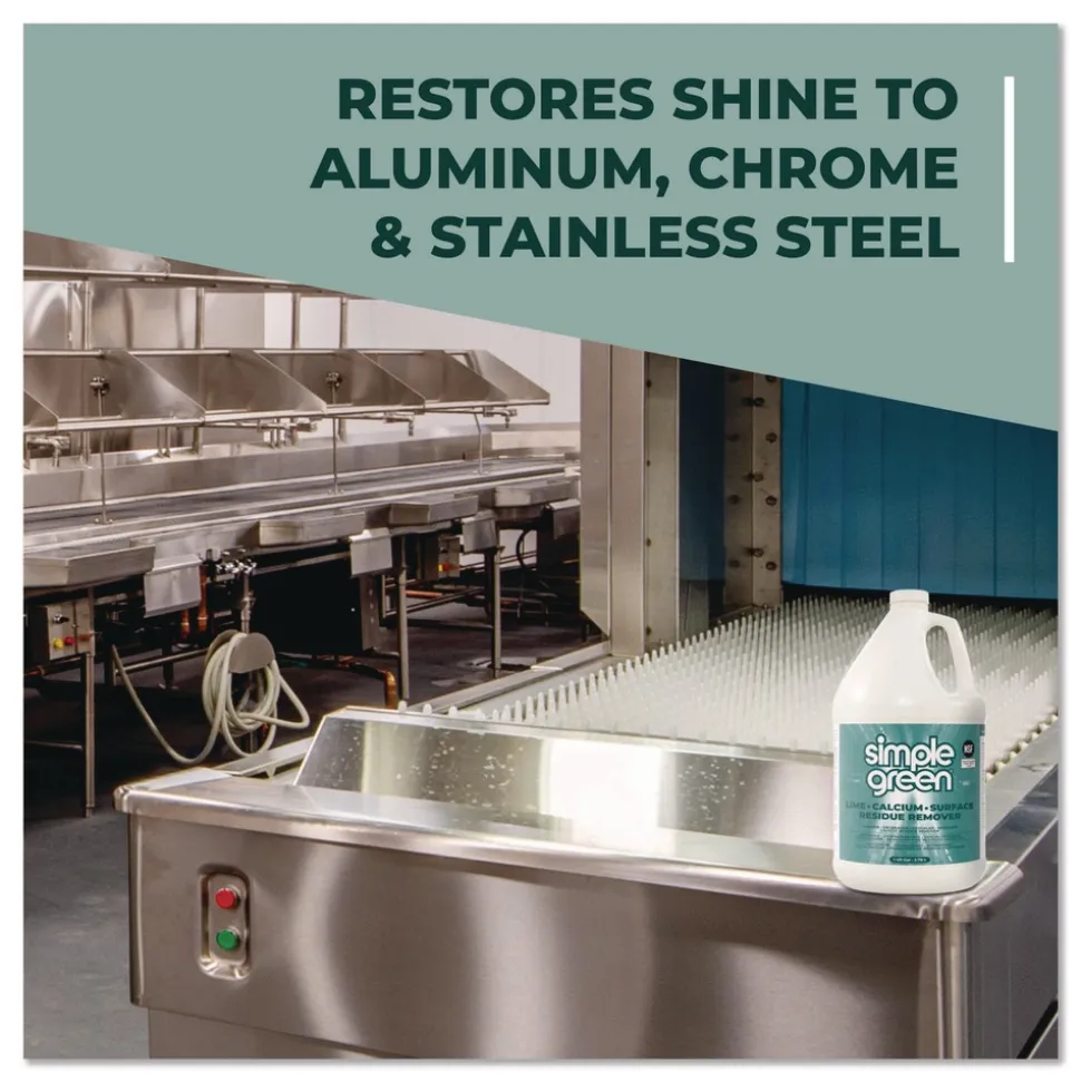 Simple Green Lime Calcium Surface Residue Remover, 1 gal Bottle, 6/Carton