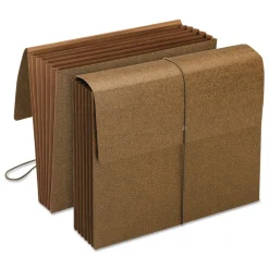 Smead 72473 5.25 in. Expansion 6 Section Letter Size Classic Expanding Partition Wallet with Tear Resistant Gusset and Elastic Cord - Redrope (10/Box)