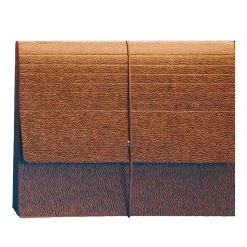 Smead 72473 5.25 in. Expansion 6 Section Letter Size Classic Expanding Partition Wallet with Tear Resistant Gusset and Elastic Cord - Redrope (10/Box)