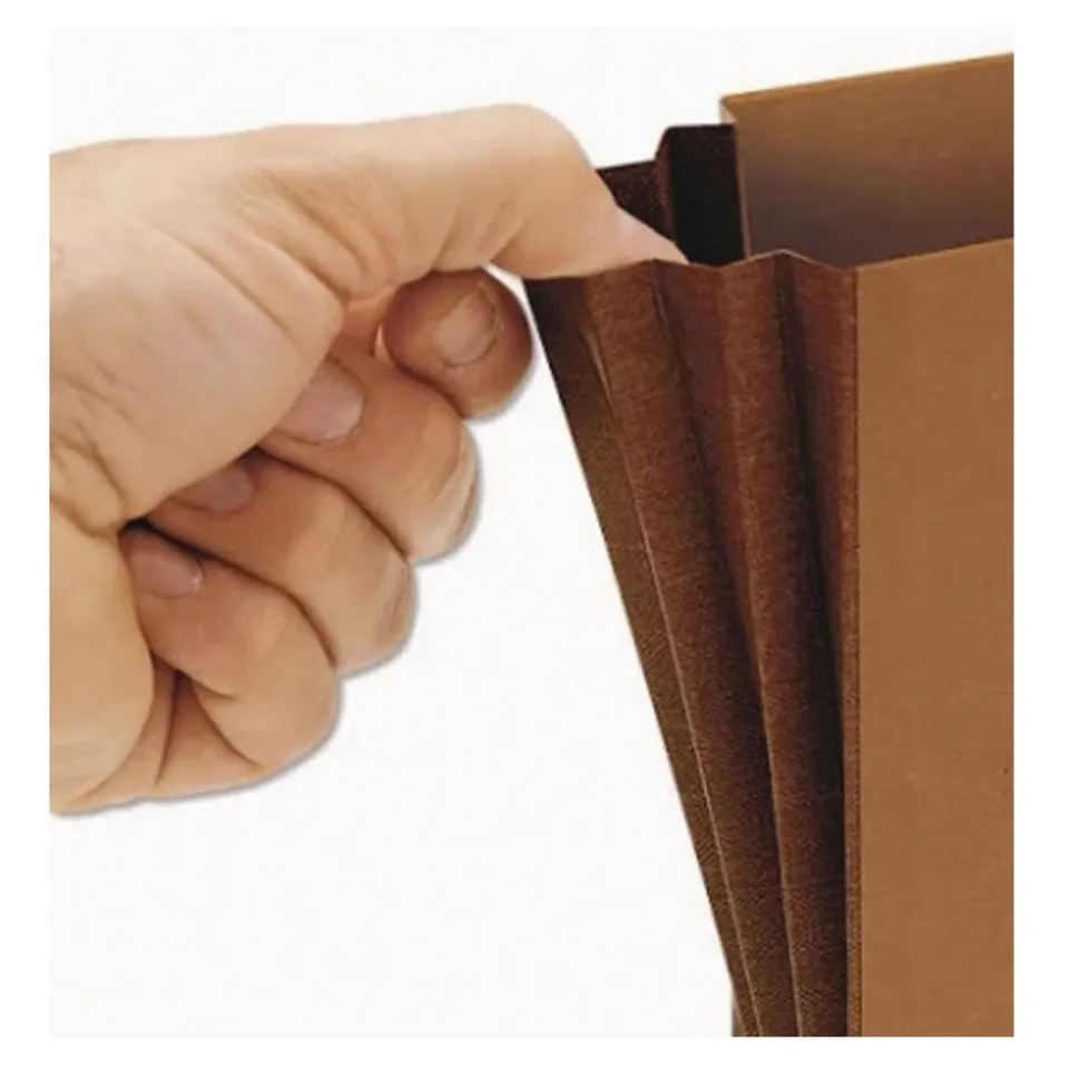 Smead 72473 5.25 in. Expansion 6 Section Letter Size Classic Expanding Partition Wallet with Tear Resistant Gusset and Elastic Cord - Redrope (10/Box)