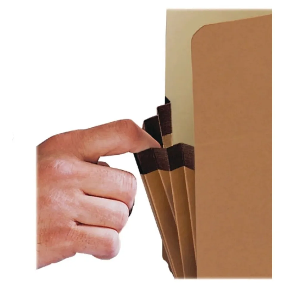 Smead 73085 1.75 in. Expansion Letter Size Redrope Drop Front File Pockets with 2/5-Cut Guide Height Tabs (25/Box)