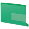 Smead 61952 1/3-Cut End Tab Out 8.5 in. x 11 in. Colored Poly Out Guides with Pockets - Green (25/Box)