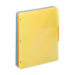 Smead 89421 1/3-Cut Tabs 11.25 in. x 9.75 in. Three-Ring Binder Poly Index Dividers with Pocket - Assorted Colors (30/Box)
