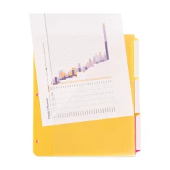 Smead 89421 1/3-Cut Tabs 11.25 in. x 9.75 in. Three-Ring Binder Poly Index Dividers with Pocket - Assorted Colors (30/Box)
