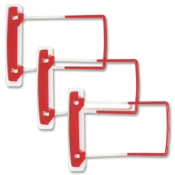 Smead 2 in. Capacity 2.75 in. Center to Center U-Clip Bonded Fasteners - Red/White (100/Box)