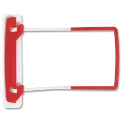 Smead 2 in. Capacity 2.75 in. Center to Center U-Clip Bonded Fasteners - Red/White (100/Box)