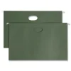 Smead 3.5 in. Capacity 1 Section Legal Size Hanging Pockets with Full-Height Gusset - Standard Green (10/Box)