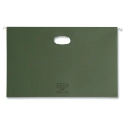 Smead 3.5 in. Capacity 1 Section Legal Size Hanging Pockets with Full-Height Gusset - Standard Green (10/Box)
