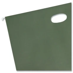 Smead 3.5 in. Capacity 1 Section Legal Size Hanging Pockets with Full-Height Gusset - Standard Green (10/Box)