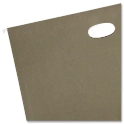 Smead 3.5 in. Capacity 1 Section Legal Size 100 Percent Recycled Hanging Pockets with Full-Height Gusset - Standard Green (10/Box)