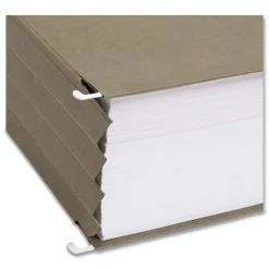 Smead 3.5 in. Capacity 1 Section Legal Size 100 Percent Recycled Hanging Pockets with Full-Height Gusset - Standard Green (10/Box)