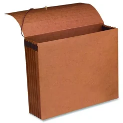 Smead 5.25 in. Expansion 1 Section 100% Recycled Redrope Wallets - Letter Size, Redrope (10/Box)