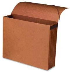 Smead 5.25 in. Expansion 1 Section 100% Recycled Redrope Wallets - Letter Size, Redrope (10/Box)