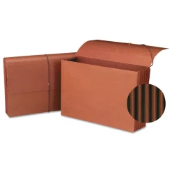 Smead 5.25 in. Expansion 1 Section Expanding Wallet With Elastic Cord - Redrope/Legal Size (10/Box)