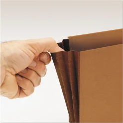 Smead 5.25 in. Expansion 1 Section Expanding Wallet With Elastic Cord - Redrope/Legal Size (10/Box)