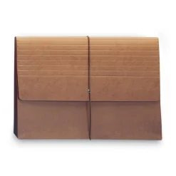 Smead 5.25 in. Expansion 1 Section Expanding Wallet With Elastic Cord - Redrope/Legal Size (10/Box)