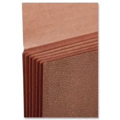 Smead 5.25 in. Expansion 6 Section Legal Size Classic Expanding Partition Wallet with Tear Resistant Gusset and Elastic Cord - Redrope (10/Box)