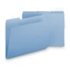 Smead 1 in. Expansion Assorted 1/3-Cut Tabs Letter Size Expanding Recycled Heavy Pressboard Folders - Blue (25/Box)