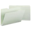 Smead 2 in. Expansion Assorted 1/3-Cut Tabs Legal Size Expanding Recycled Heavy Pressboard Folders - Gray-Green (25/Box)