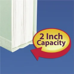 Smead 2 in. Expansion Assorted 1/3-Cut Tabs Legal Size Expanding Recycled Heavy Pressboard Folders - Gray-Green (25/Box)