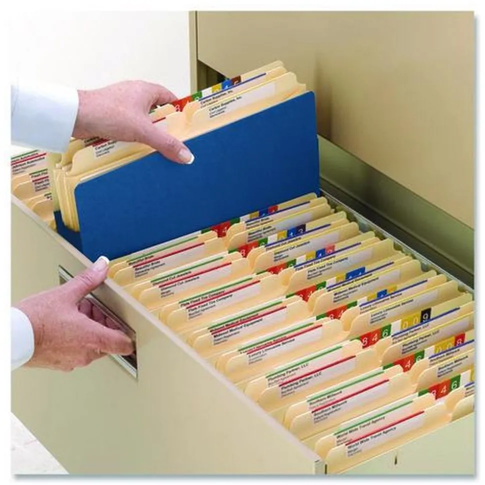 Smead 3.5 in. Expansion Colored File Pockets - Letter, Assorted (25/Box)