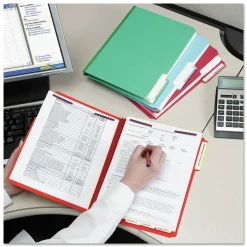 Smead 2 in. Expansion Colored Pressboard Folders with 2 SafeSHIELD Fasteners - Letter Size/Bright Red (25/Box)