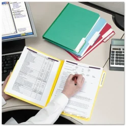 Smead 2 in. Expansion Colored Pressboard Folders with 2 SafeSHIELD Coated Fasteners - Letter Size/Yellow (25/Box)