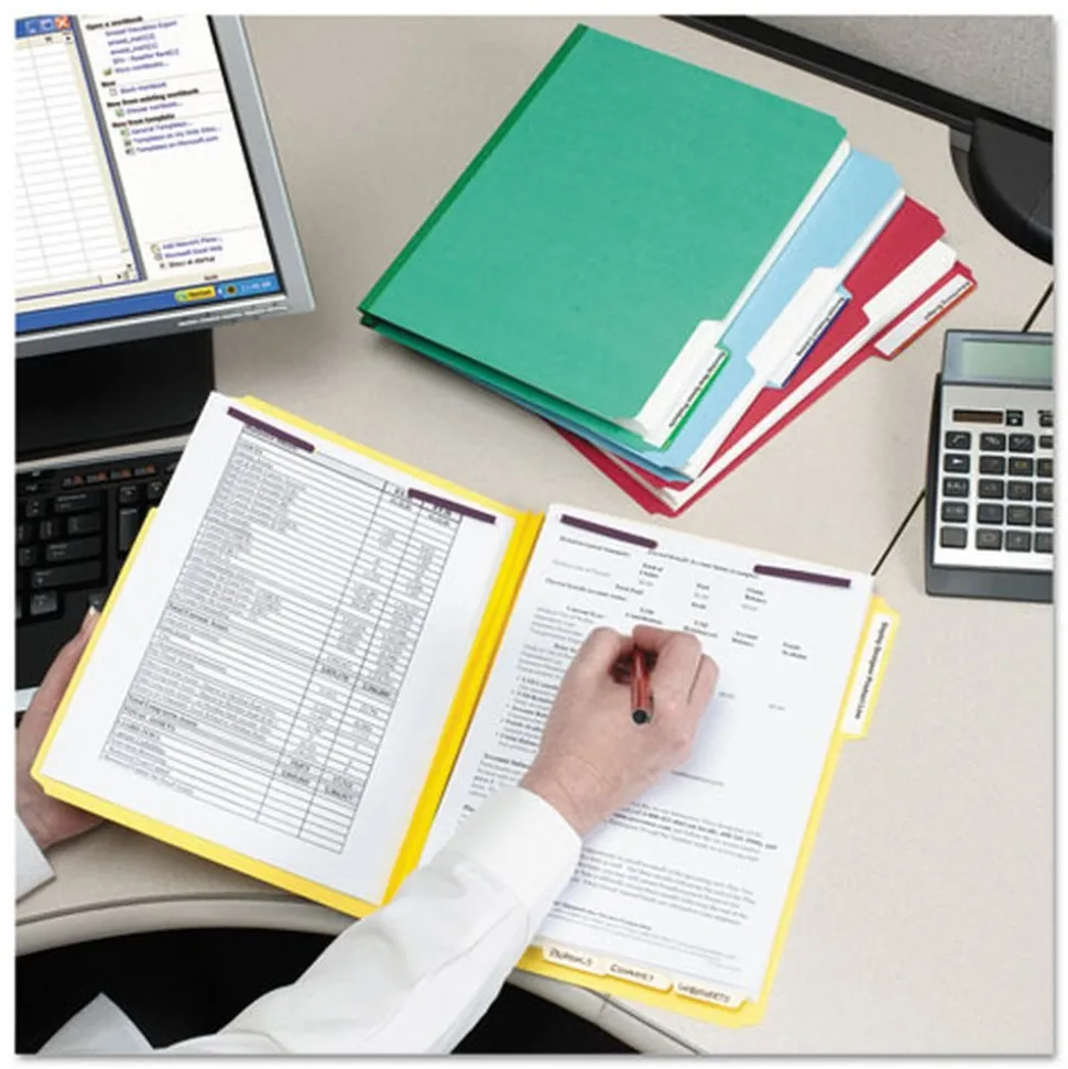 Smead 2 in. Expansion Colored Pressboard Folders with 2 SafeSHIELD Coated Fasteners - Letter Size/Yellow (25/Box)