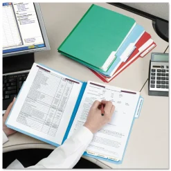 Smead 2 in. Expansion Colored Pressboard Folders with 2 SafeSHIELD Coated Fasteners - Letter Size/Blue (25/Box)