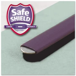Smead 2 in. Expansion 2/5-Cut Two SafeSHIELD Coated Fasteners Letter Size Recycled Pressboard Folders - Gray-Green (25/Box)